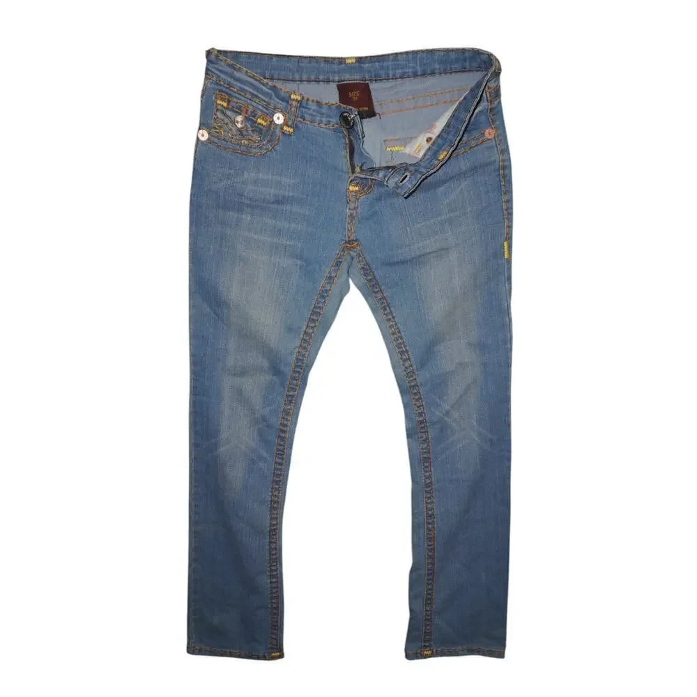 True Religion Billy Super T Jeans Men’s Size 38 Straight Leg Flap Pockets